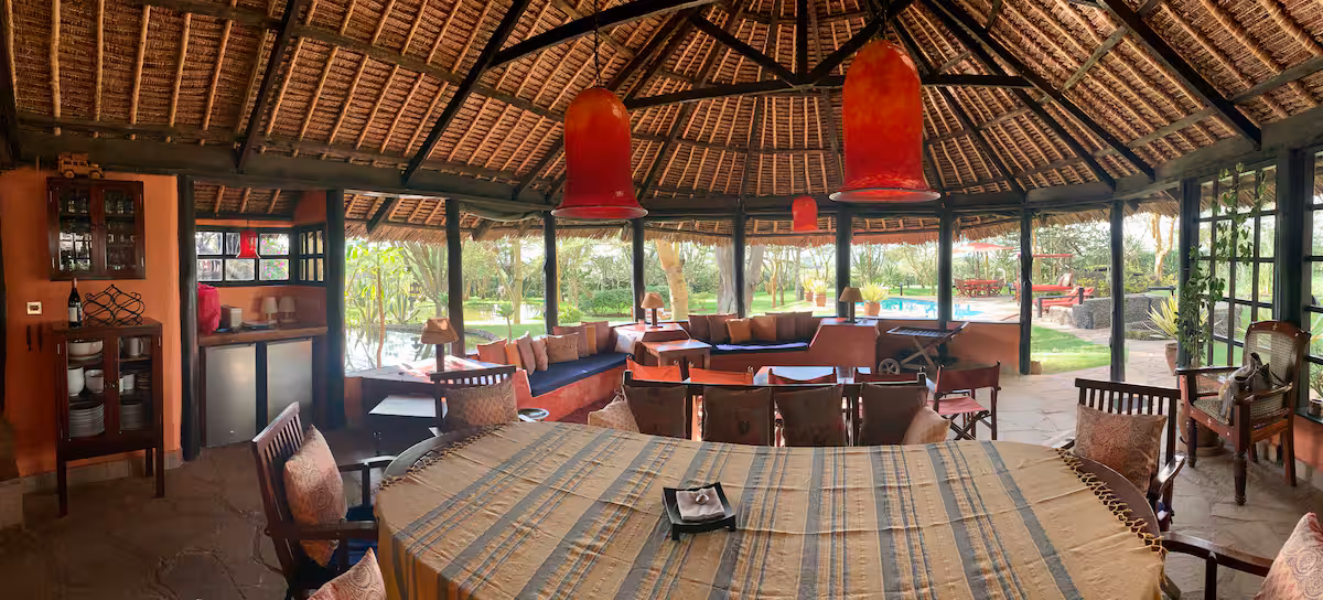 Bush camp retreat overlooking Lake Naivasha at Olpopongi Camp